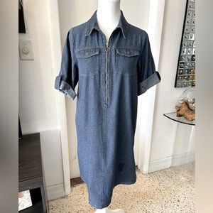 Denim zippered Dress